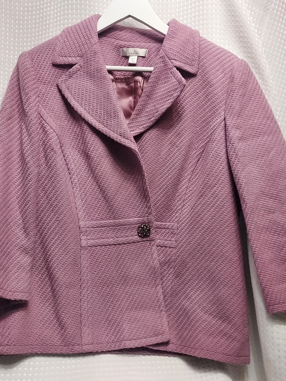 Women’s Lilac Textured Single-Button Coat
